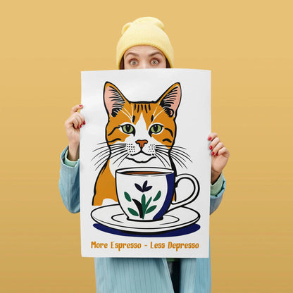 More Espresso Less Depresso Wall Art Print