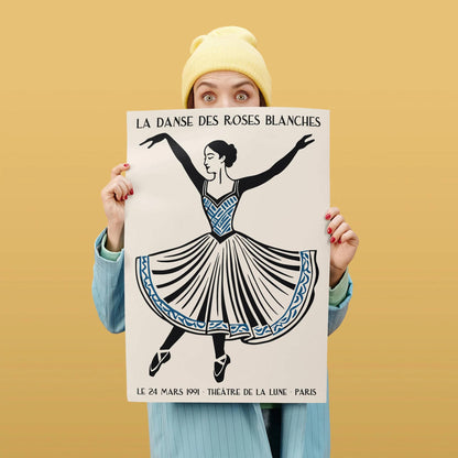 Retro Paris Ballet 1991 Poster Print
