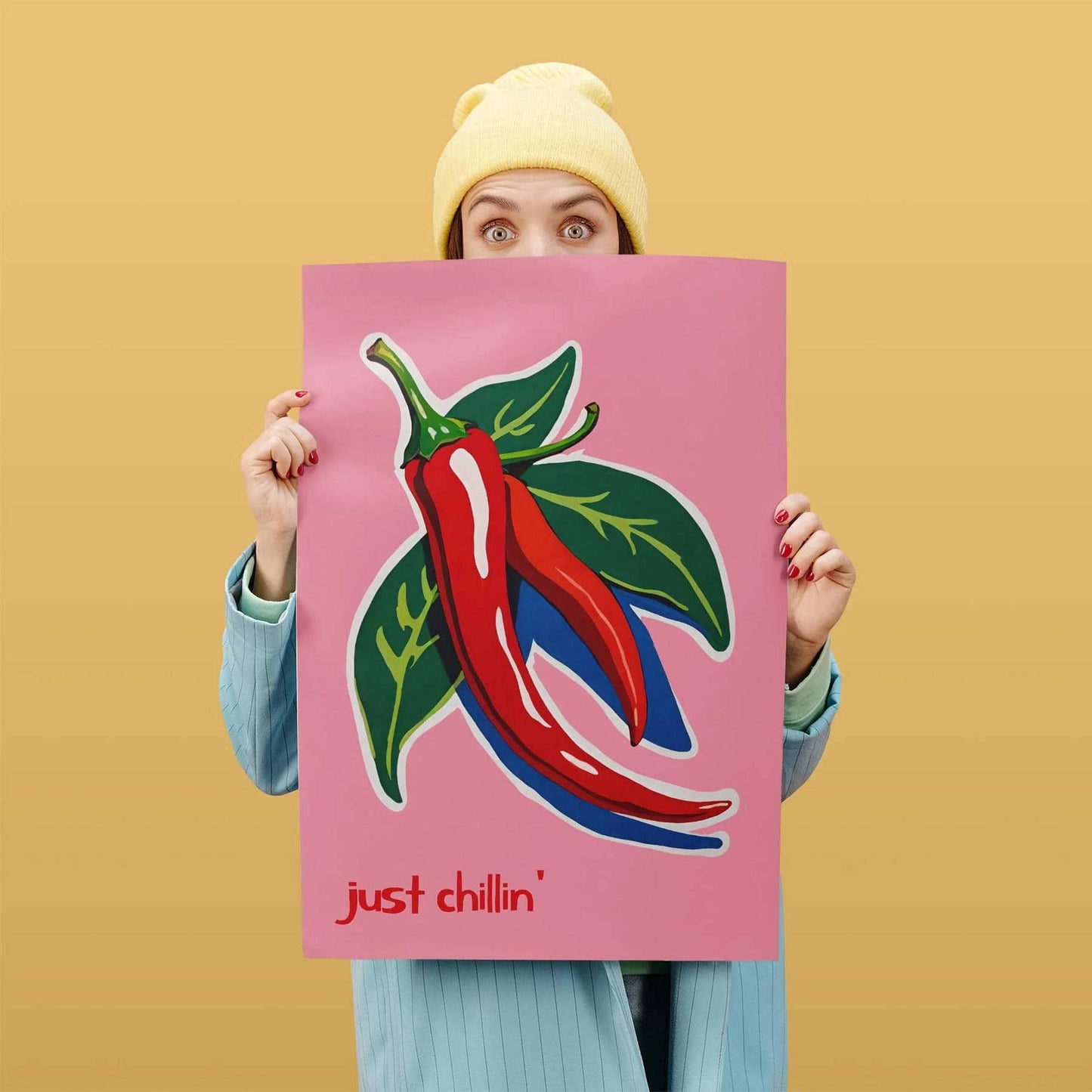 Just Chillin' Peppers Poster