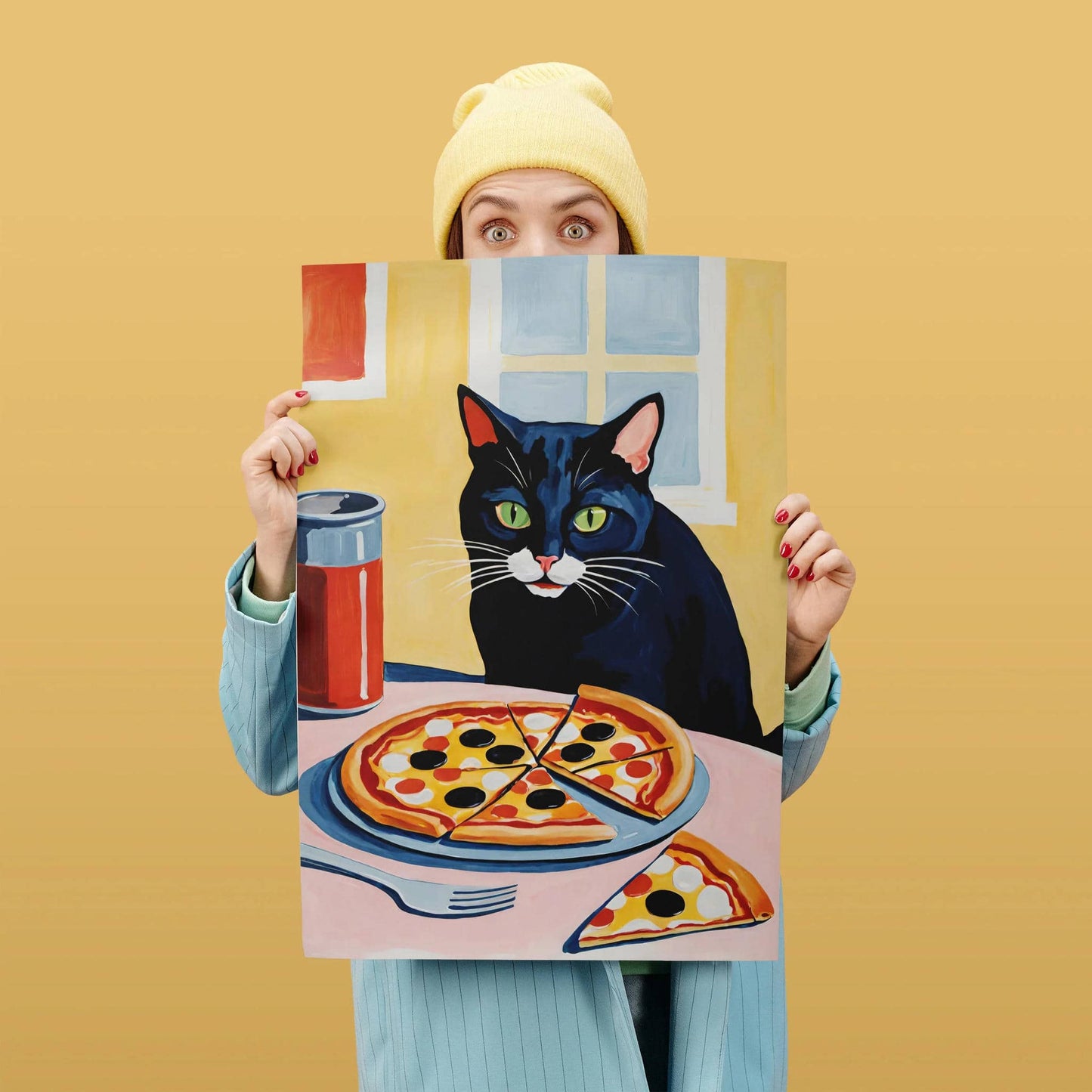 Pizza Cat Wall Art Print