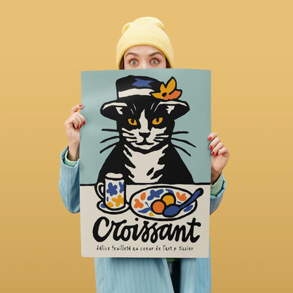 Cat Cafe Poster Wall Art