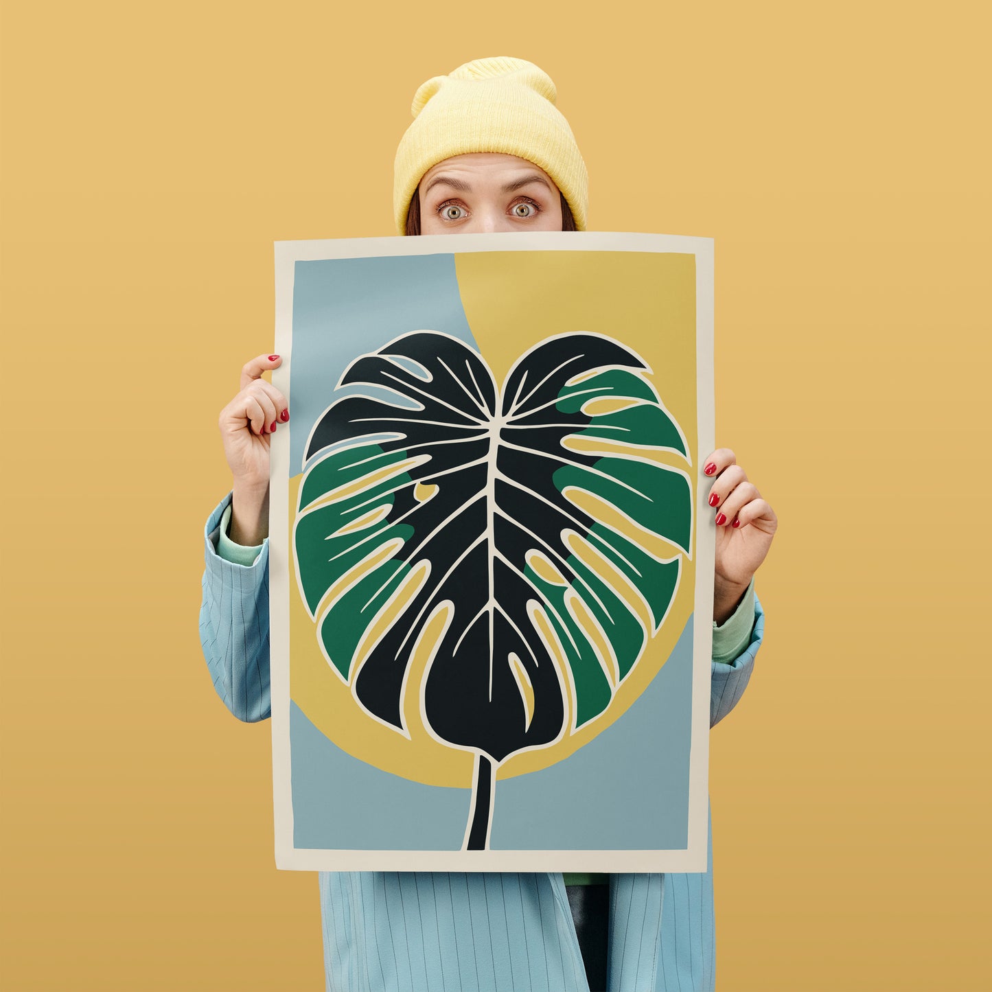 Boho Chic Monstera Leaf Poster