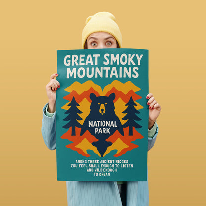 Smoky Mountains Bear Poster