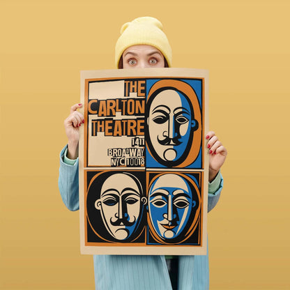 Carlton Theater Masks Poster Print