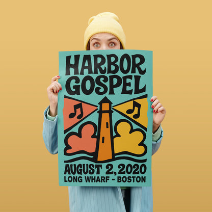 Harbor Gospel Lighthouse Poster