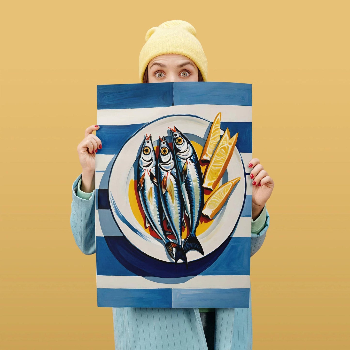 Bold Sardines with Lemon Art Print