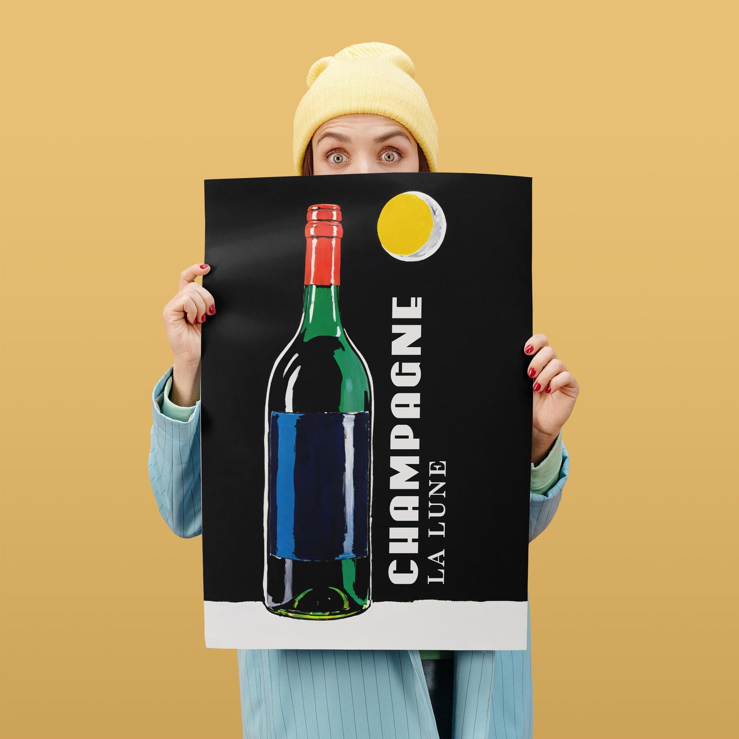 Champagne La Lune Poster