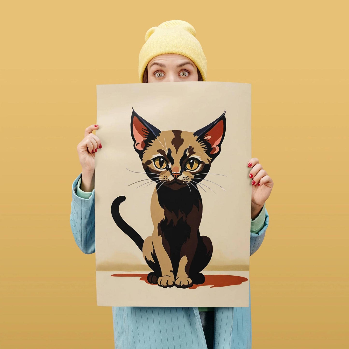 Cute Oriental Kitten Art Print