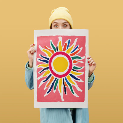 Mid-Century Sun Art Print