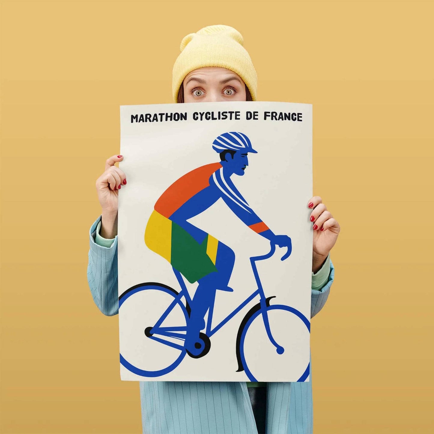 French Cycling Poster Print