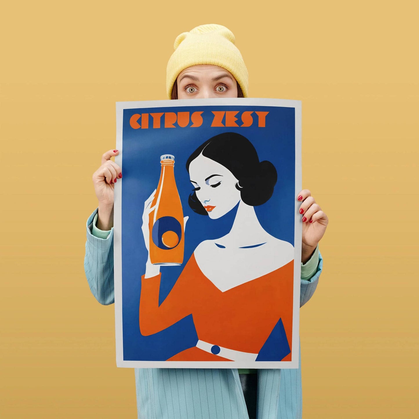 Citrus Zest Vintage Orange Poster