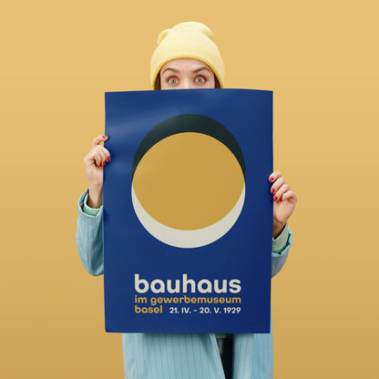 Bauhaus Sun Blue Poster