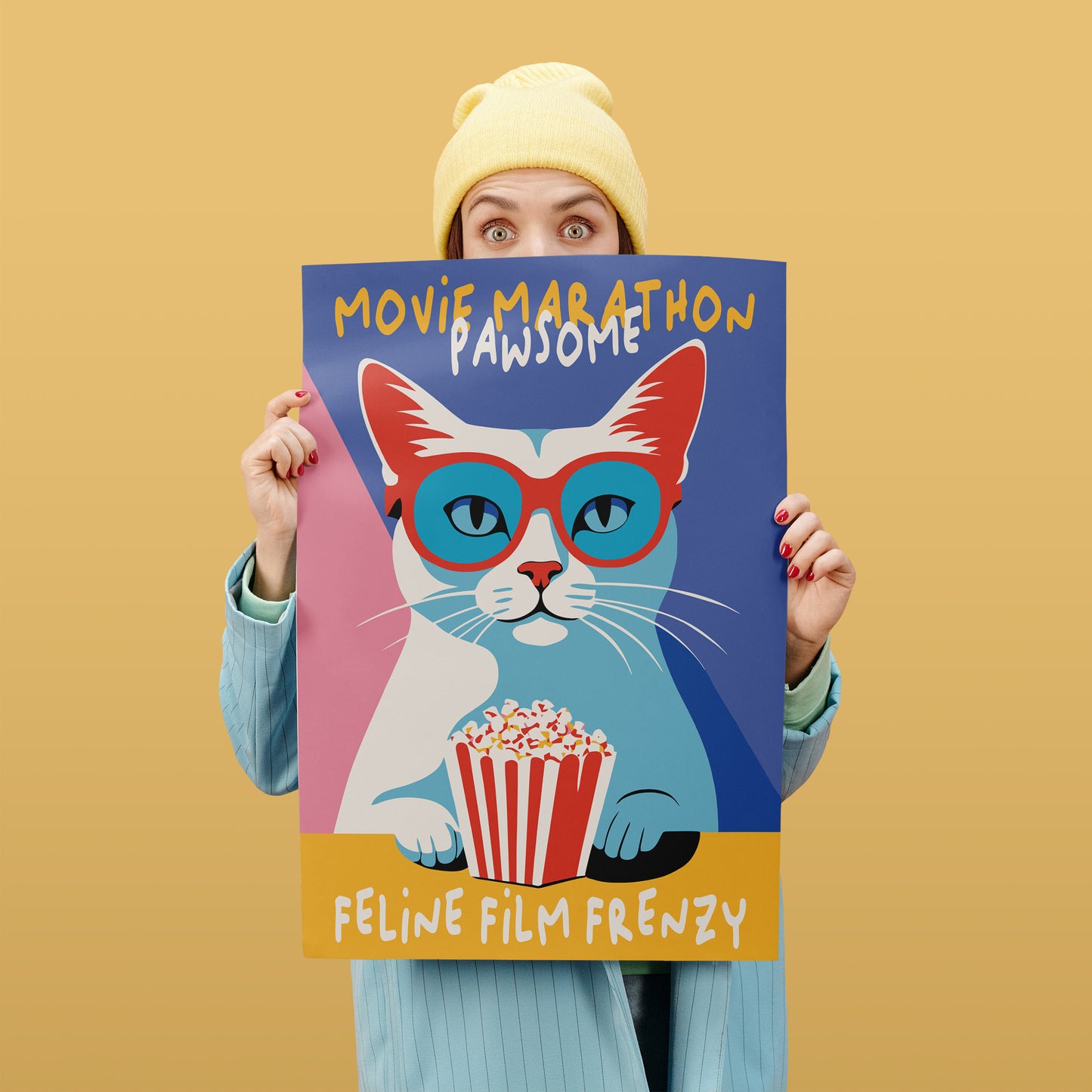 Pawsome Movie Marathon, Kids Room Art Print