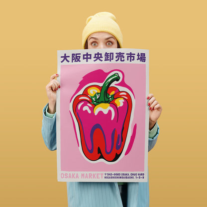 Osaka Market Pepper Poster