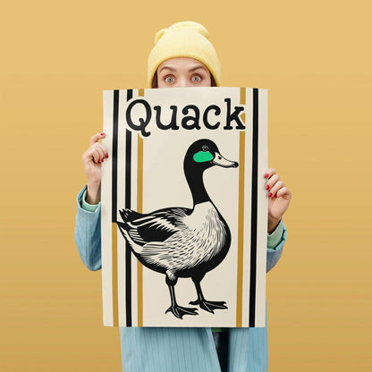 Quack Duck Mid-Century Art Print