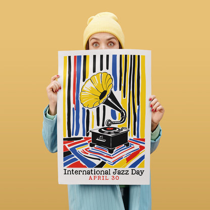 Jazz Day Gramophone Print