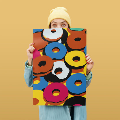 Colorful Donuts Art Poster