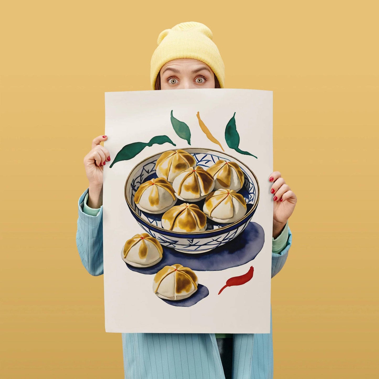 Asian Bao Buns Wall Art Print