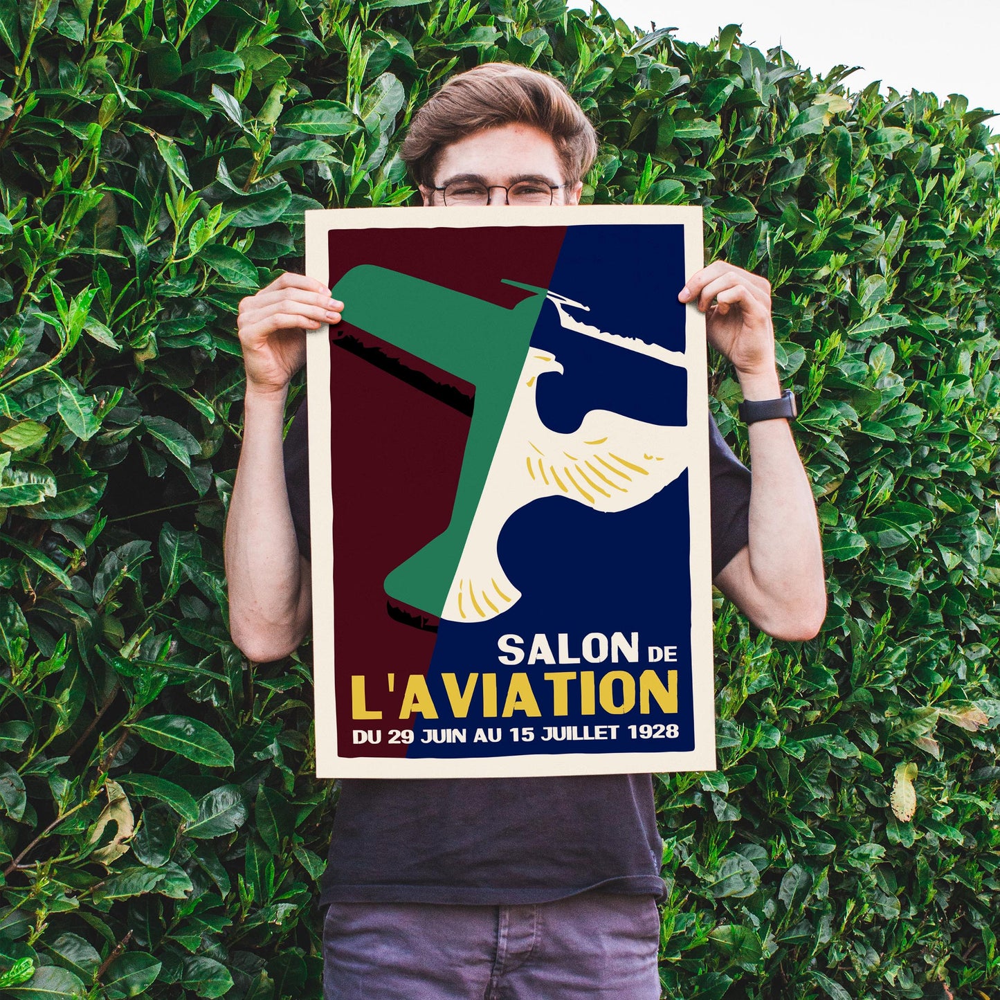 1928 French Aviation Art Print