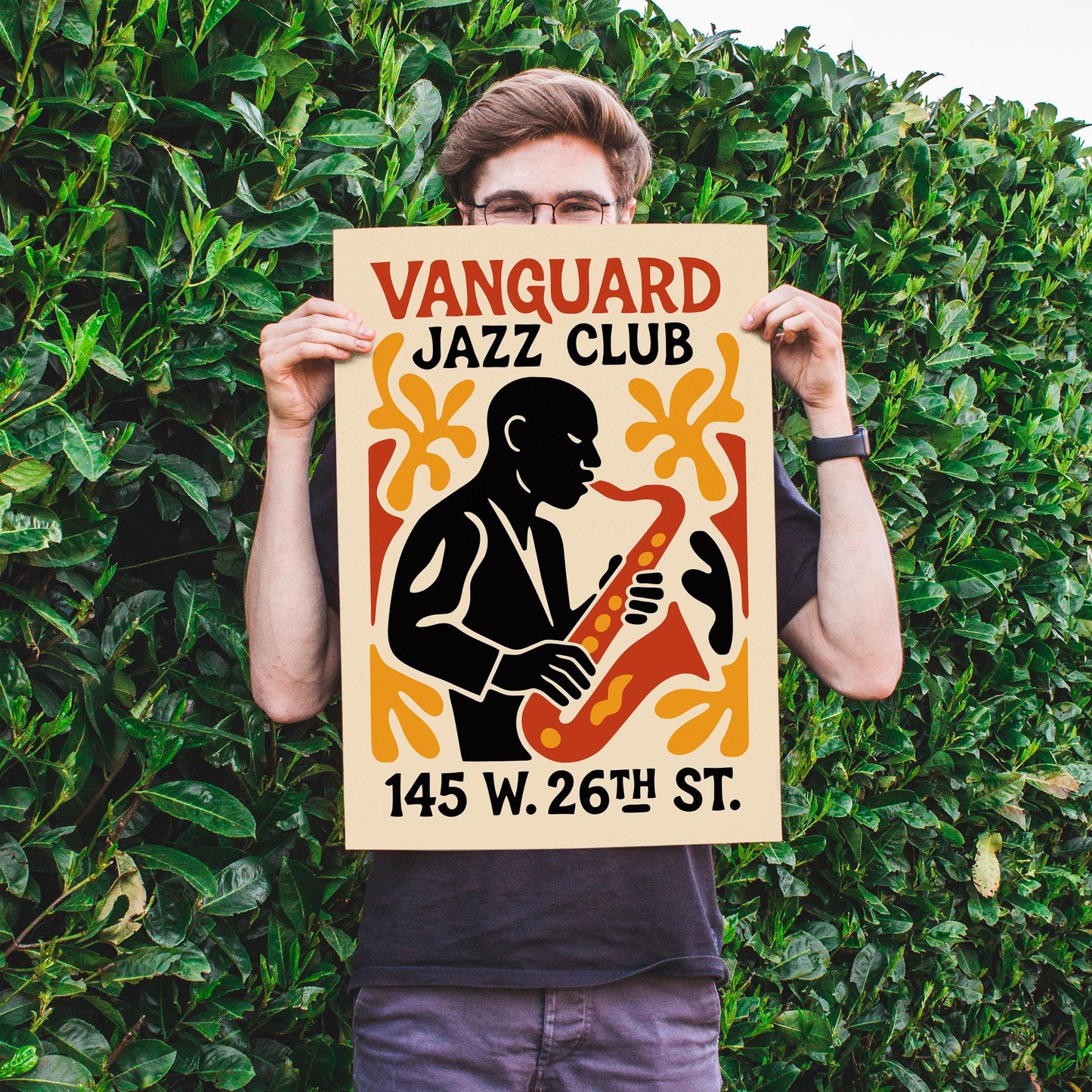 Jazz Club Sax Poster Print