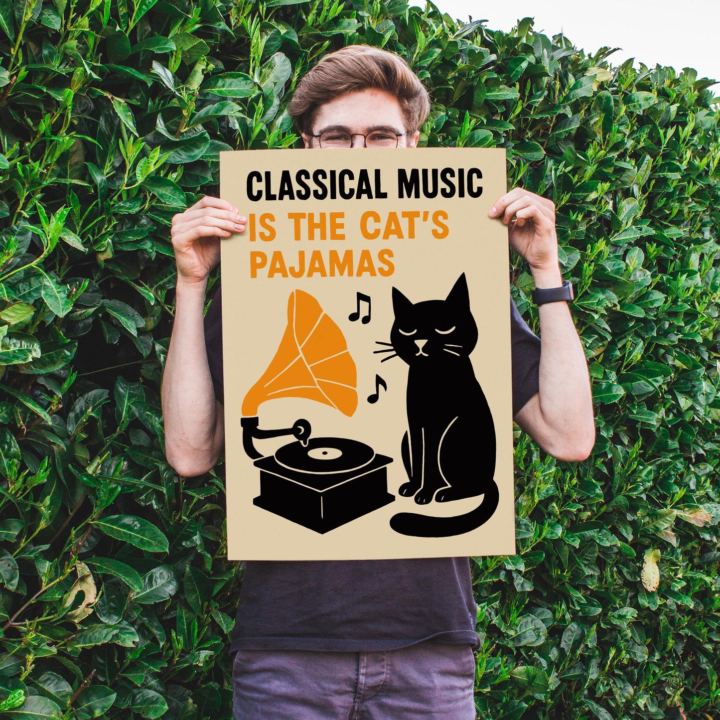 Cat Classical Music Wall Art