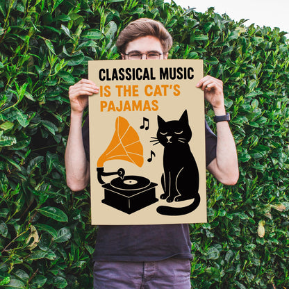 Cat Classical Music Wall Art