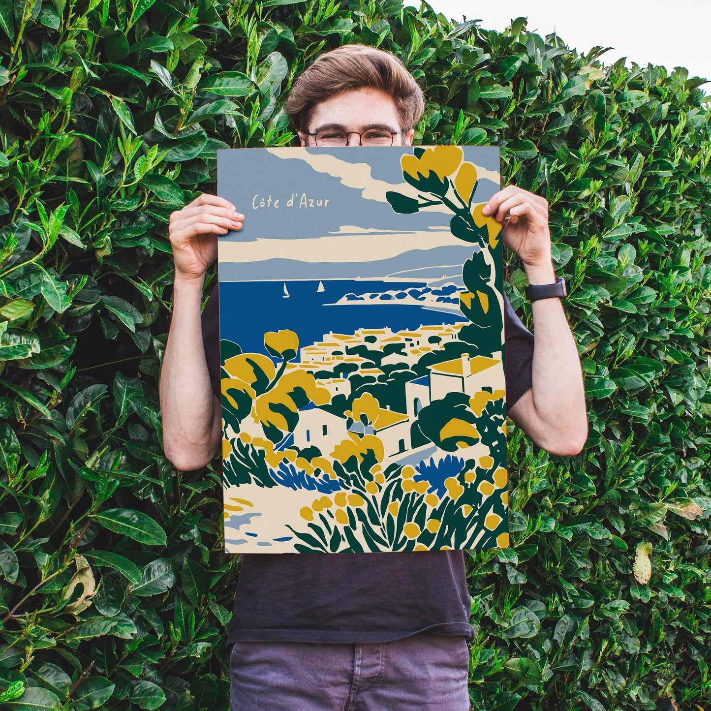 Cote d Azur Travel Artistic Poster