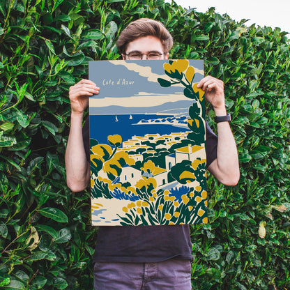 Cote d Azur Travel Artistic Poster