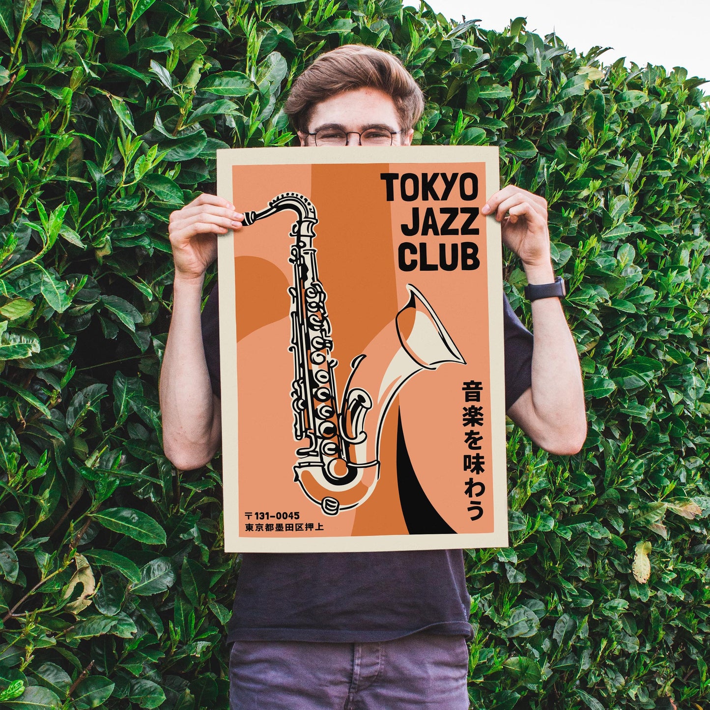 Tokyo Jazz Club Saxophone Wall Art