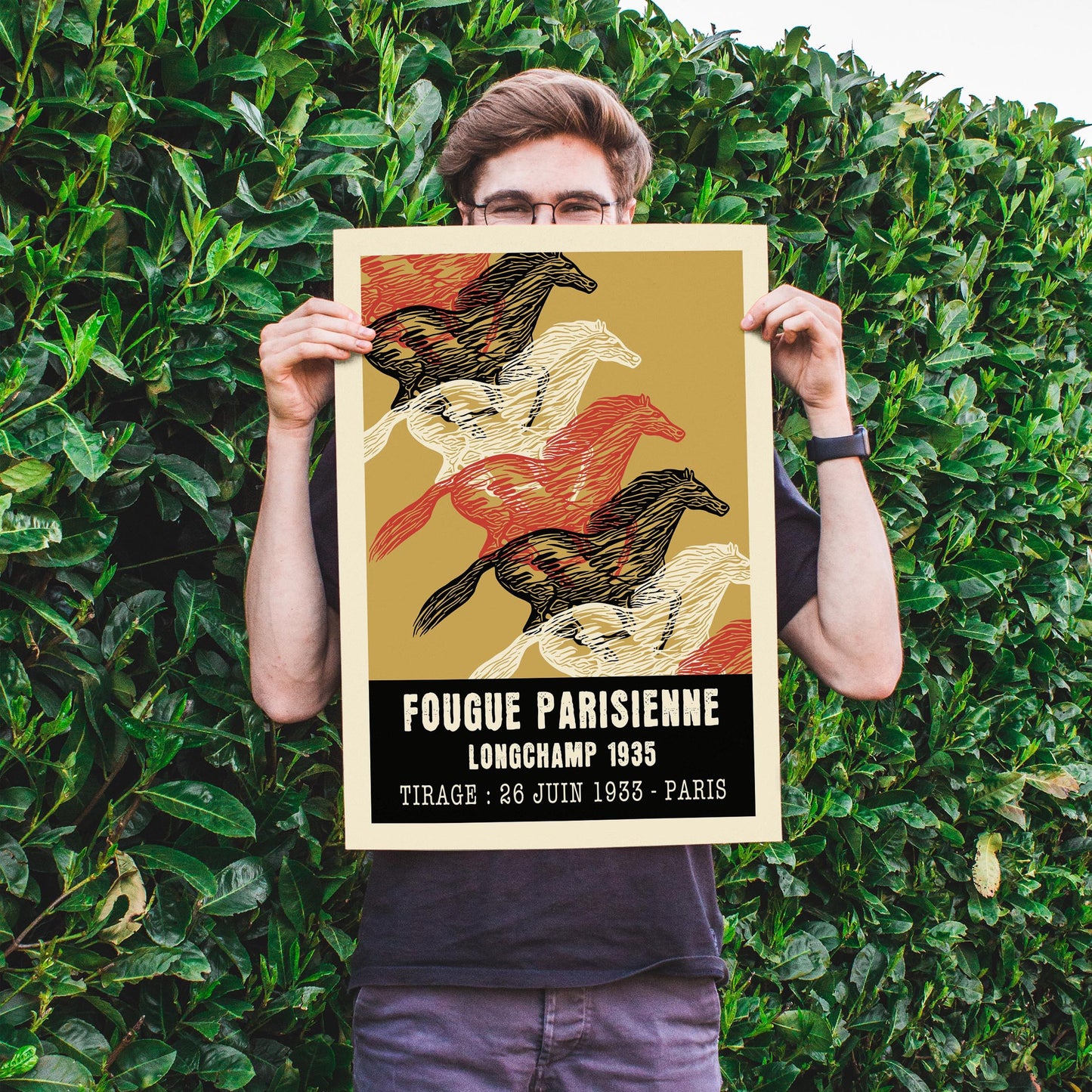 Fougue Parisienne Horse Racing Art Print