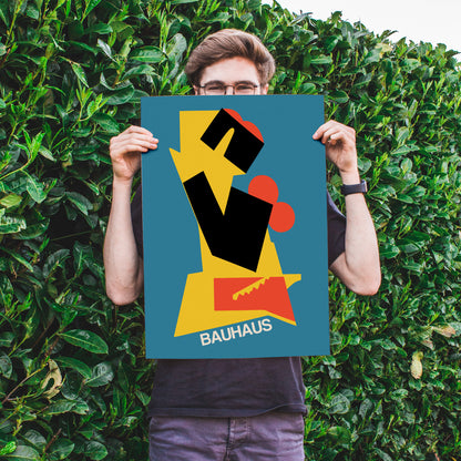 Bauhaus Shapes Retro Poster