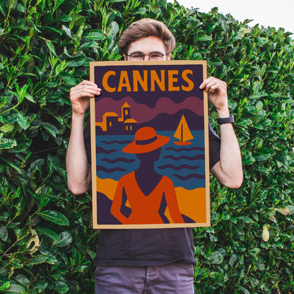 Cannes Travel Poster Print