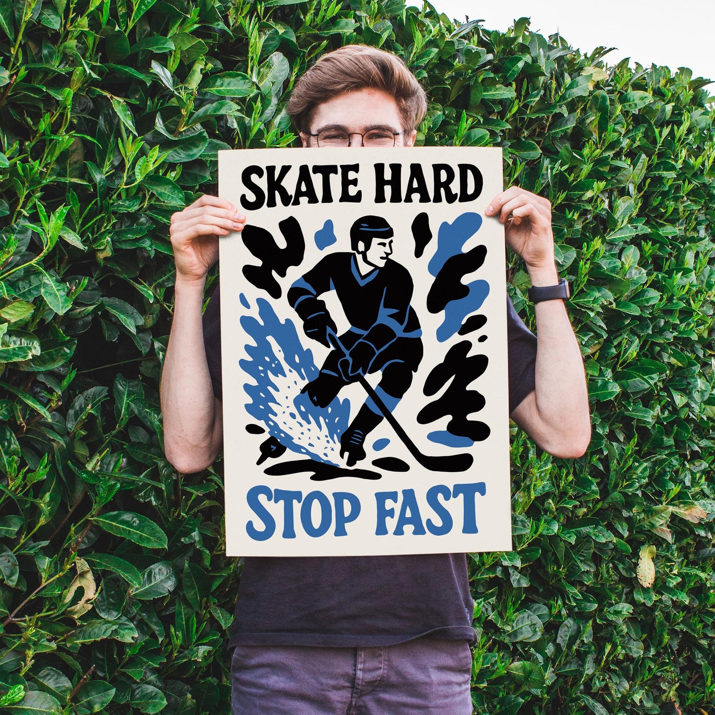 Skate Hard Hockey Poster