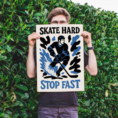 Skate Hard Hockey Poster