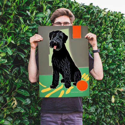 Black Terrier Artsy Wall Art Print