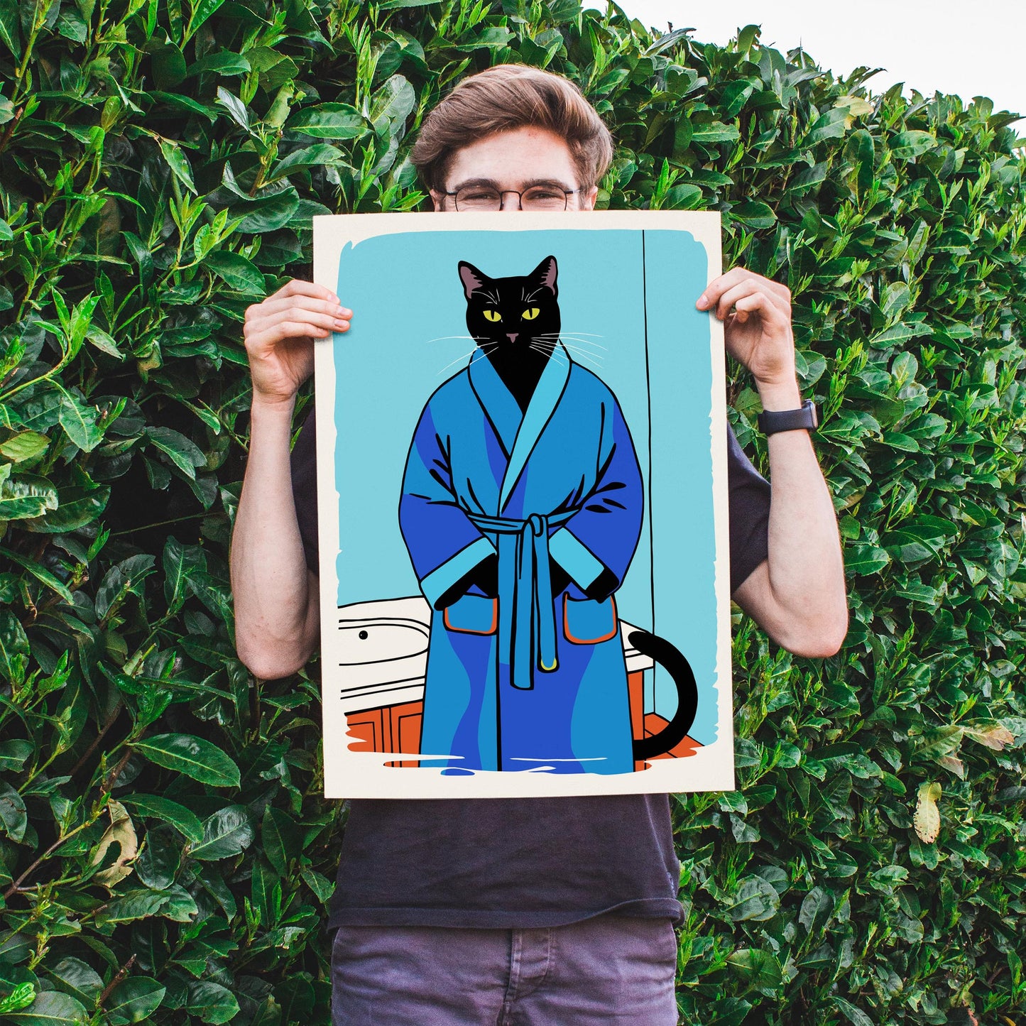 Cool Cat Robe Wall Art