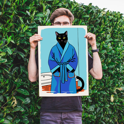 Cool Cat Robe Wall Art