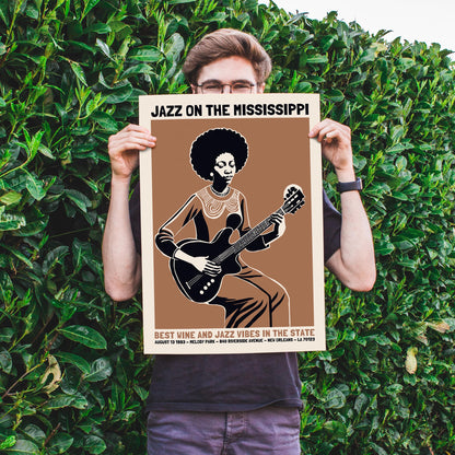 Jazz on the Mississippi Music Poster Print