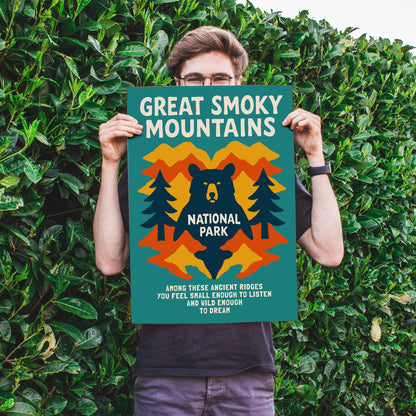 Smoky Mountains Bear Poster