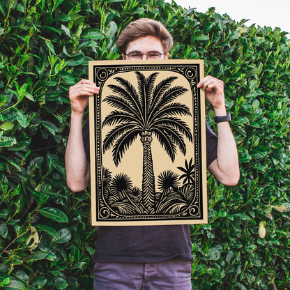 Black Palm Wall Art Print