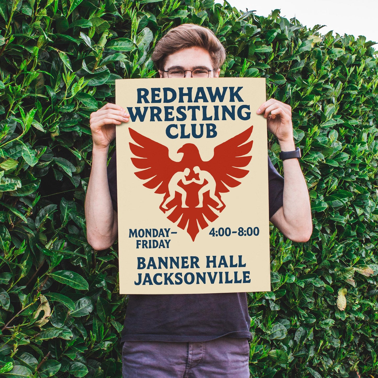 Redhawk Wrestling Poster Print