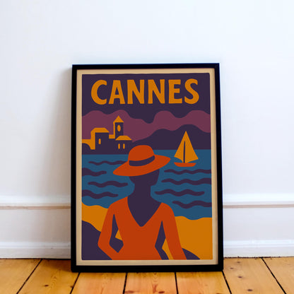 Cannes Travel Poster Print