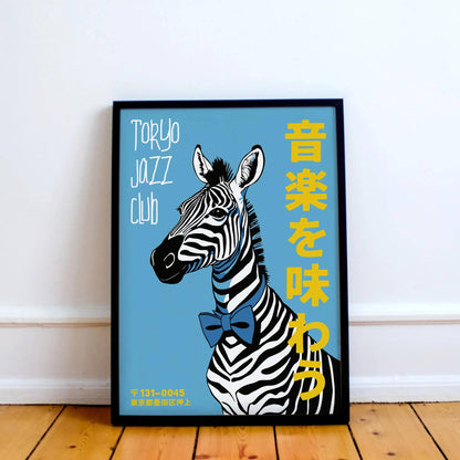 Tokyo Jazz Club Retro Poster Print