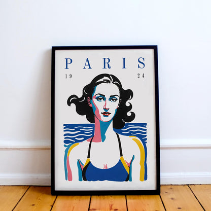 Paris 1924 Swim Poster