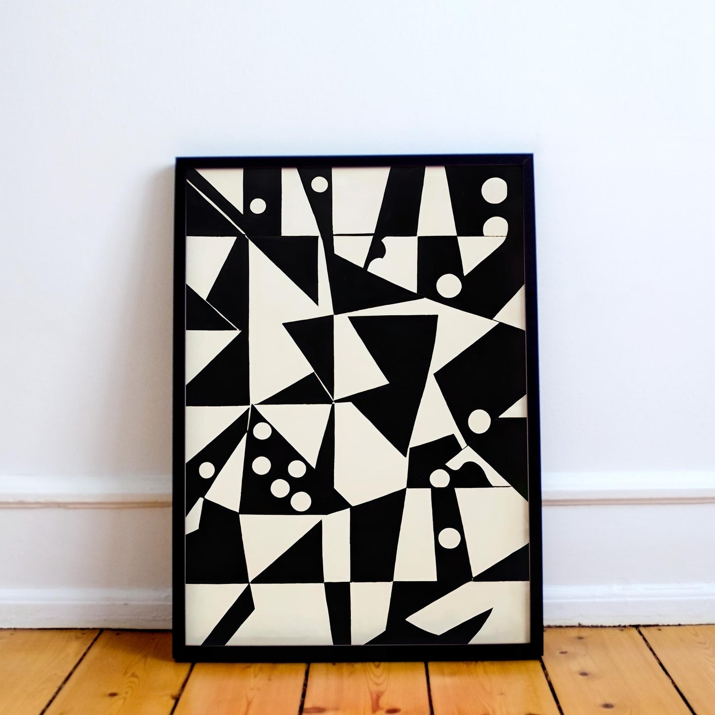 Black and White Geometric Wall Art
