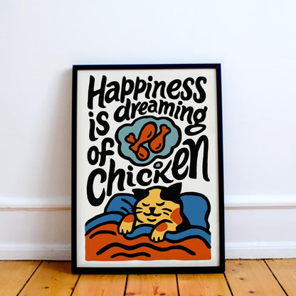 Funny Chicken Dream Poster