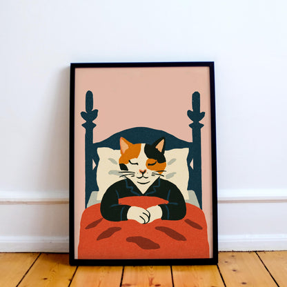 Sleeping Cat Poster Print