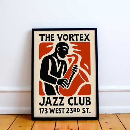 Vintage Jazz Club Poster - Retro Music Wall Art
