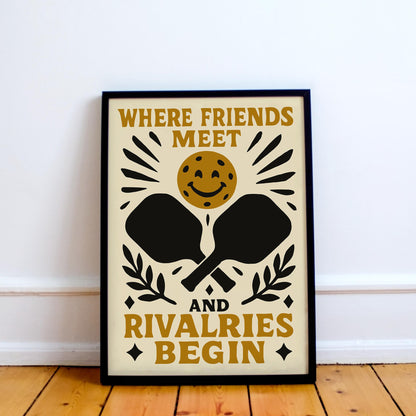 Pickleball Rivalry Poster