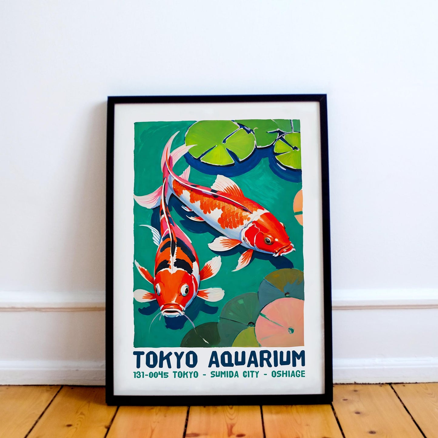 Tokyo Aquarium Koi Fish Poster Print